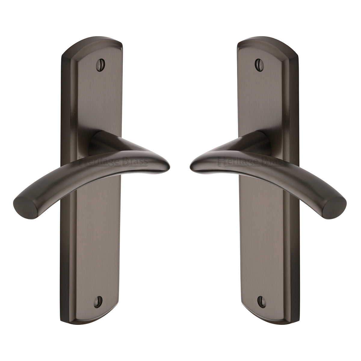 High quality image of the Heritage Brass Door Handle Lever Latch Centaur Design Matt Bronze Finish | Sku. cen1010-mb | Discounted prices available from Trade Door Handles