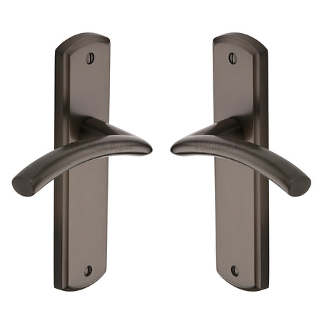 High quality image of the Heritage Brass Door Handle Lever Latch Centaur Design Matt Bronze Finish | Sku. cen1010-mb | Discounted prices available from Trade Door Handles