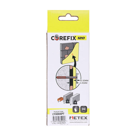 This is an image of Timco - Corefix 120 Dot & Dab Wall Fixing 5.0 x 120mm - (4 PCS Box) CFX004PT