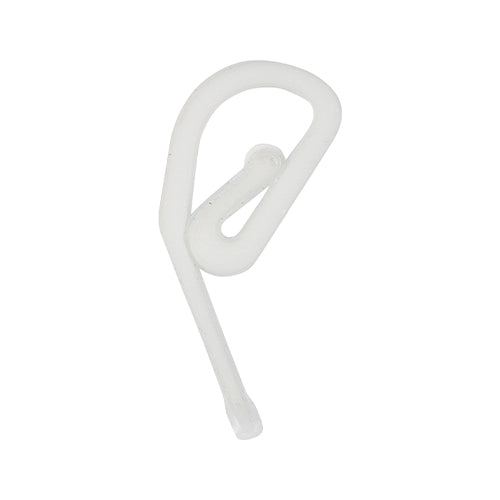 This is an image of Timco - Plastic Curtain Hooks - White (35 Pieces TIMpac) CHOOKP