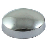 This is an image of Timco - Two Piece Screw Caps - Chrome To fit 3.5 to 4.2 Screw - (100 PCS TIMpac) CHROMEPLAST