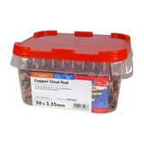 This is an image of Timco - Clout Nails - Copper 50 x 3.35mm (2.5 Kg TIMtub) COP350T