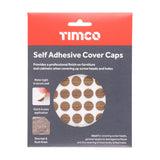 This is an image of Timco - Self-Adhesive Cover Caps - Dijon Walnut 13mm - (112 PCS Pack) COVERDW13