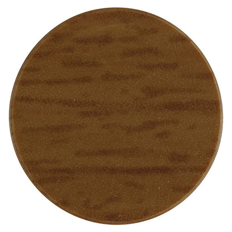This is an image of Timco - Self-Adhesive Cover Caps - Natural Walnut 13mm - (112 PCS Pack) COVERNW13