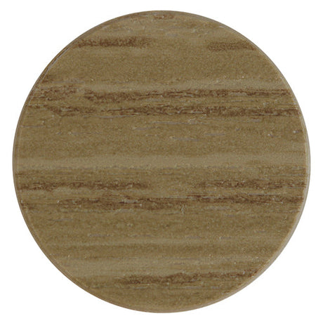 This is an image of Timco - Self-Adhesive Cover Caps - Odessa Oak 13mm - (112 PCS Pack) COVEROO13