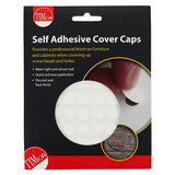 This is an image of Timco - Self-Adhesive Cover Caps - White Gloss 13mm - (112 PCS Pack) COVERWG13
