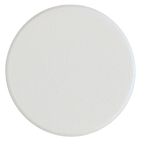 This is an image of Timco - Self-Adhesive Cover Caps - White Matt 13mm - (112 PCS Pack) COVERWM13
