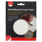 This is an image of Timco - Self-Adhesive Cover Caps - White Matt 13mm - (112 PCS Pack) COVERWM13