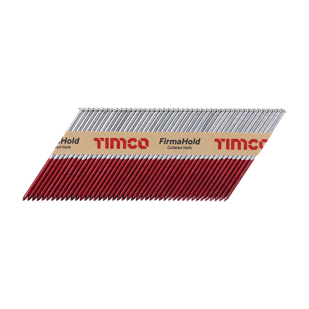 This is an image of Timco - FirmaHold Collated Clipped Head Nails - Trade Pack - Part Ring Shank - FirmaGalv + 3.1 x 90mm (2200 PCS Box) CPLT90P