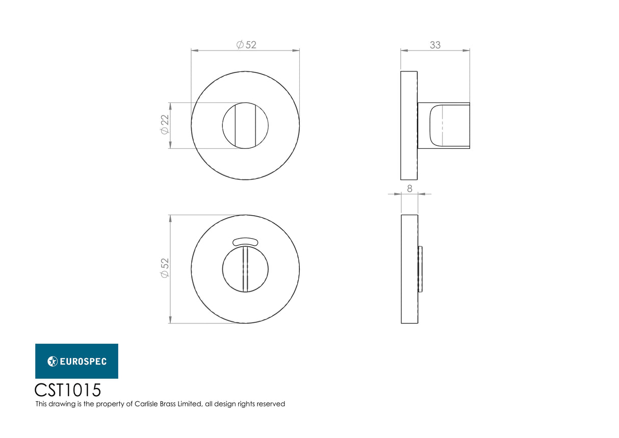 Eurospec - Thumbturn and Release - Antique Brass