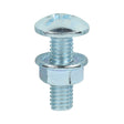 This is an image of Timco - Cable Tray Bolts with Flange Nuts - Zinc M6 x 20mm - (200 PCS Box) CTB620