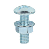 This is an image of Timco - Cable Tray Bolts with Flange Nuts - Zinc M6 x 20mm - (200 PCS Box) CTB620