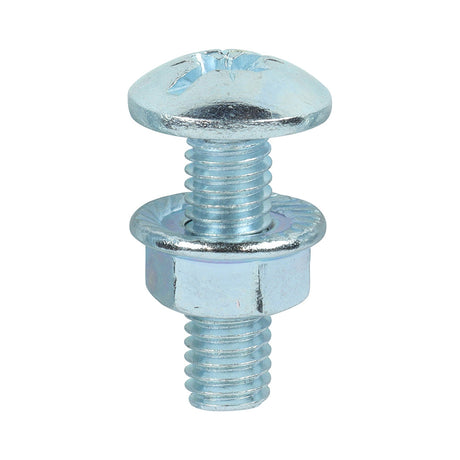 This is an image of Timco - Cable Tray Bolts with Flange Nuts - Zinc M6 x 20mm - (200 PCS Box) CTB620