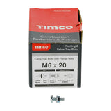 This is an image of Timco - Cable Tray Bolts with Flange Nuts - Zinc M6 x 20mm - (200 PCS Box) CTB620