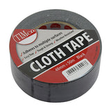 This is an image of Timco - Cloth Tape - Black 50m x 48mm (1 Each Roll) PCSCTBLACK