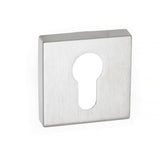 Quality image of CleanTouch Anti-Bac Euro Escutcheons on Minimal Square Rose - Satin Chrome | Sku. ctfmsesc | available from Trade Door Handles.