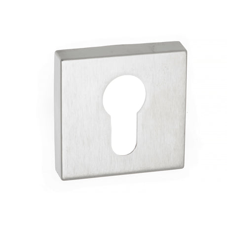 Quality image of CleanTouch Anti-Bac Euro Escutcheons on Minimal Square Rose - Satin Chrome | Sku. ctfmsesc | available from Trade Door Handles.