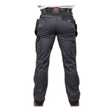 This is an image of Timco - Craftsman Trousers - Grey/Black W36 L32 (1 Each Bag) CTGBK3632
