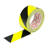 This is an image of Timco - Hazard Warning Cloth Tape - Yellow and Black 33m x 50mm (1 Each Roll) CTHAZYB