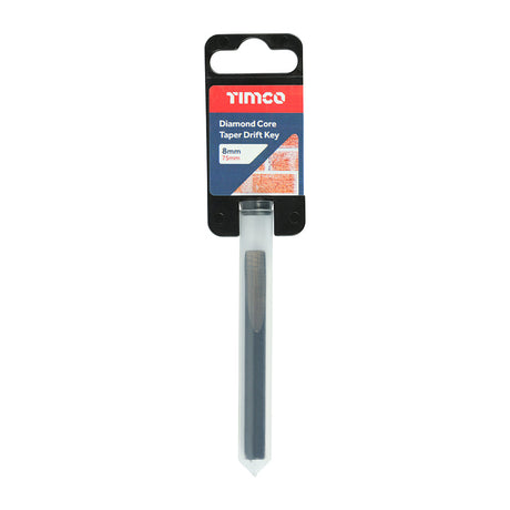 This is an image of Timco - Diamond Core Taper Drift Key 8 x 75mm (1 Each Blister Pack) DCTD