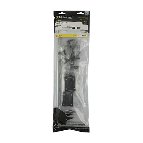 This is an image of Timco - Garage Drop Down Bolt - Black 18" (1 Each TIMbag) DDB18BP