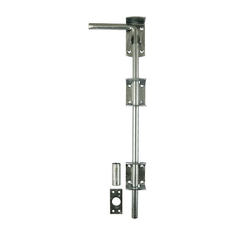 This is an image of Timco - Garage Drop Down Bolt - Hot Dipped Galvanised 18" (1 Each Plain Bag) DDB18GB