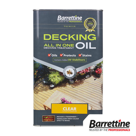 This is an image of Timco - Decking Oil All In One - Clear 5L DOCL005