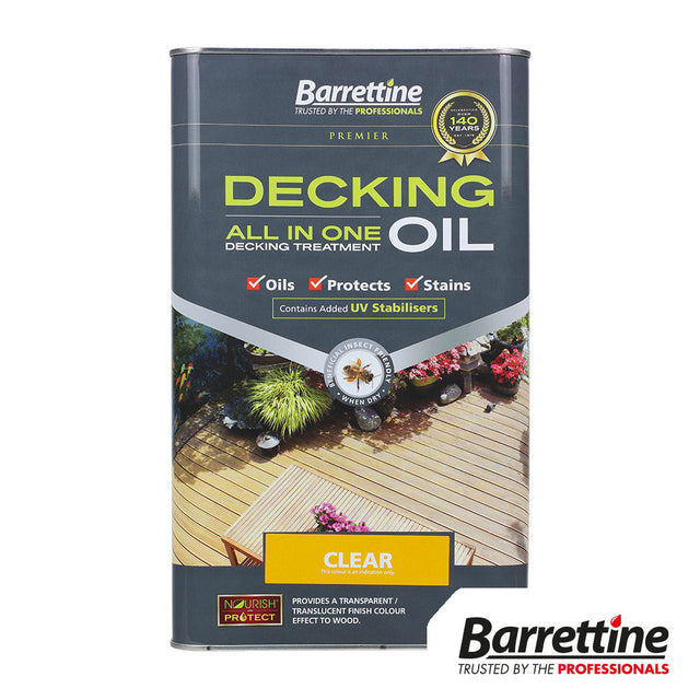 This is an image of Timco - Decking Oil All In One - Clear 5L DOCL005
