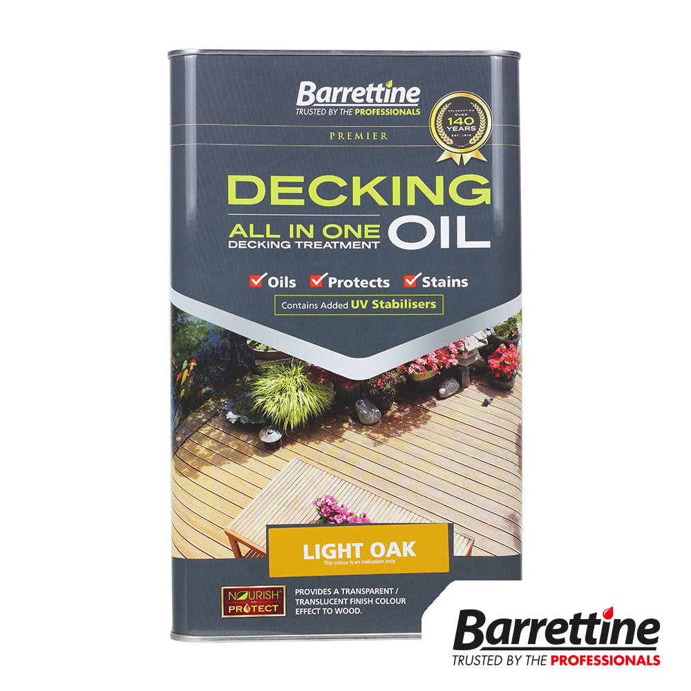 This is an image of Timco - Decking Oil All In One - Amber Light Oak 5L DOCP005