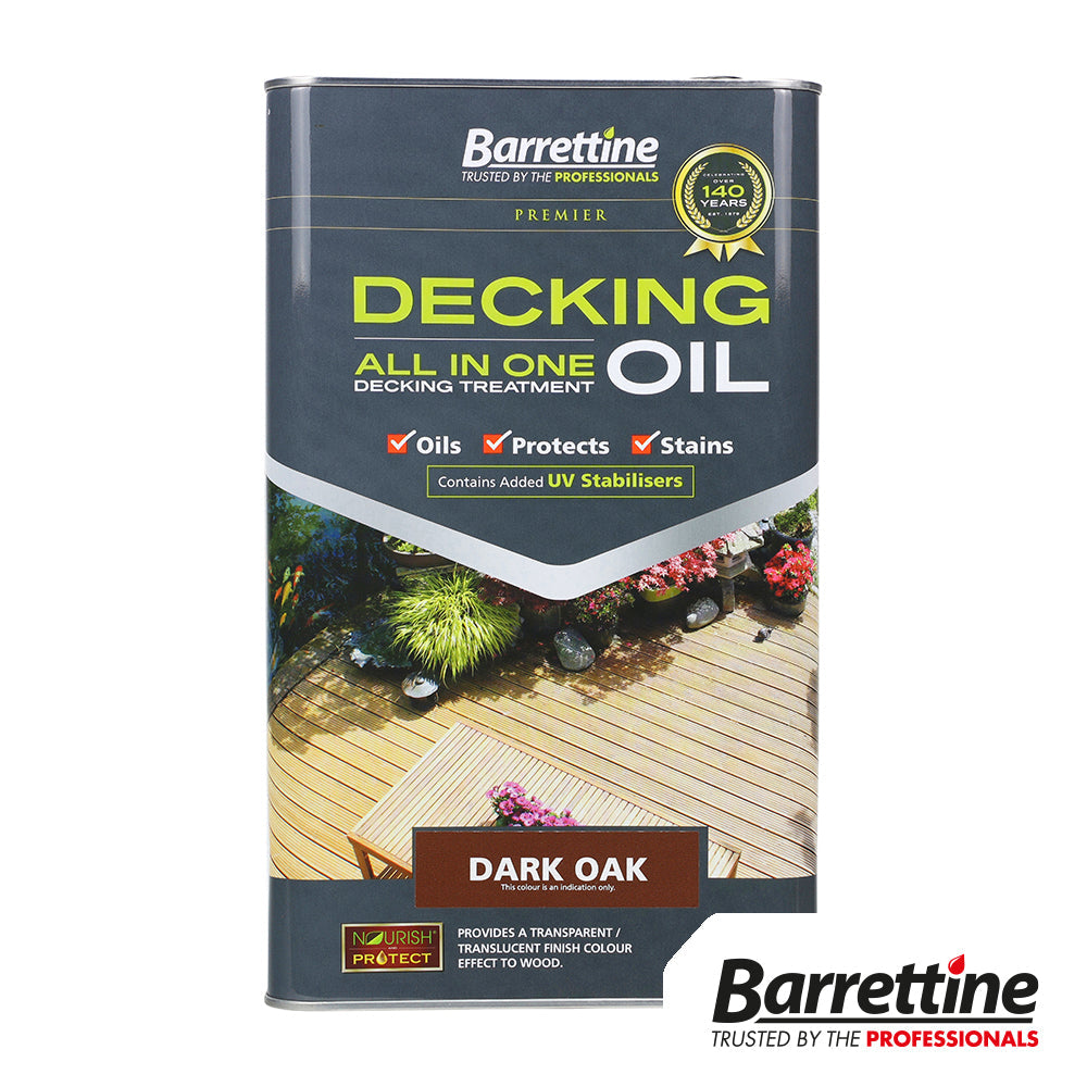 This is an image of Timco - Decking Oil All In One - Dark Oak 5L DODO005