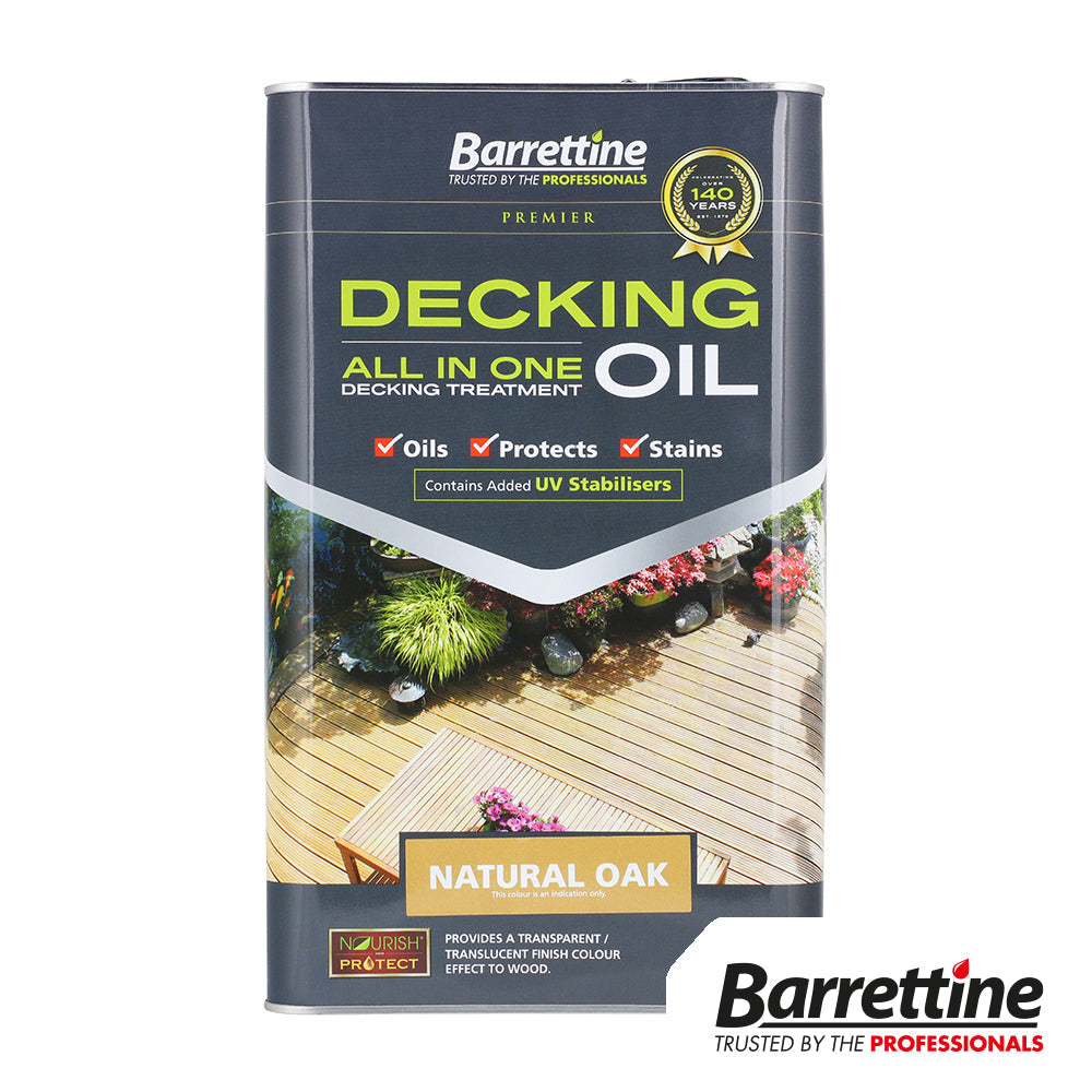 This is an image of Timco - Decking Oil All In One - Natural Oak 5L DONO005
