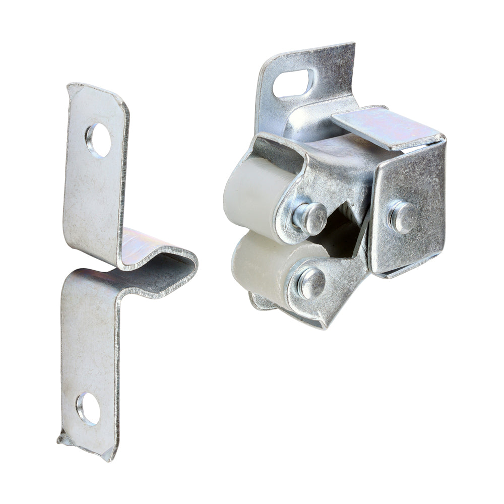 This is an image of Timco - Double Roller Catches - Zinc 28 x 32 x 1mm - (50 PCS Bag) DRBG