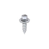 This is an image of Timco - Metal Construction Thin Sheet Metal to Timber Screws - Hex - EPDM Washer - Slash Point - Exterior - Silver Organic 6.3 x 25mm - (100 PCS Box) DS25W16B