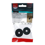 This is an image of Timco - PVC Door Stops - Black 32 x 21 (2 Pieces TIMpac) DSBLACKP