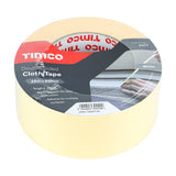 This is an image of Timco - Double Sided Cloth Tape - White 25m x 50mm (1 Each Roll) PCSDSCT