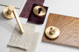 Quality image of Senza Pari Euro Escutcheons on Round Rose - Satin Brass | Sku. sproescesb | available from Trade Door Handles.