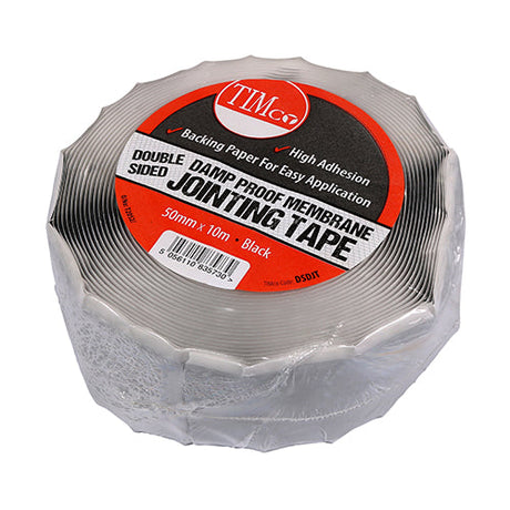 This is an image of Timco - Double Sided Damp Proof Membrane Jointing Tape 10m x 50mm (1 Each Roll) DSDJT