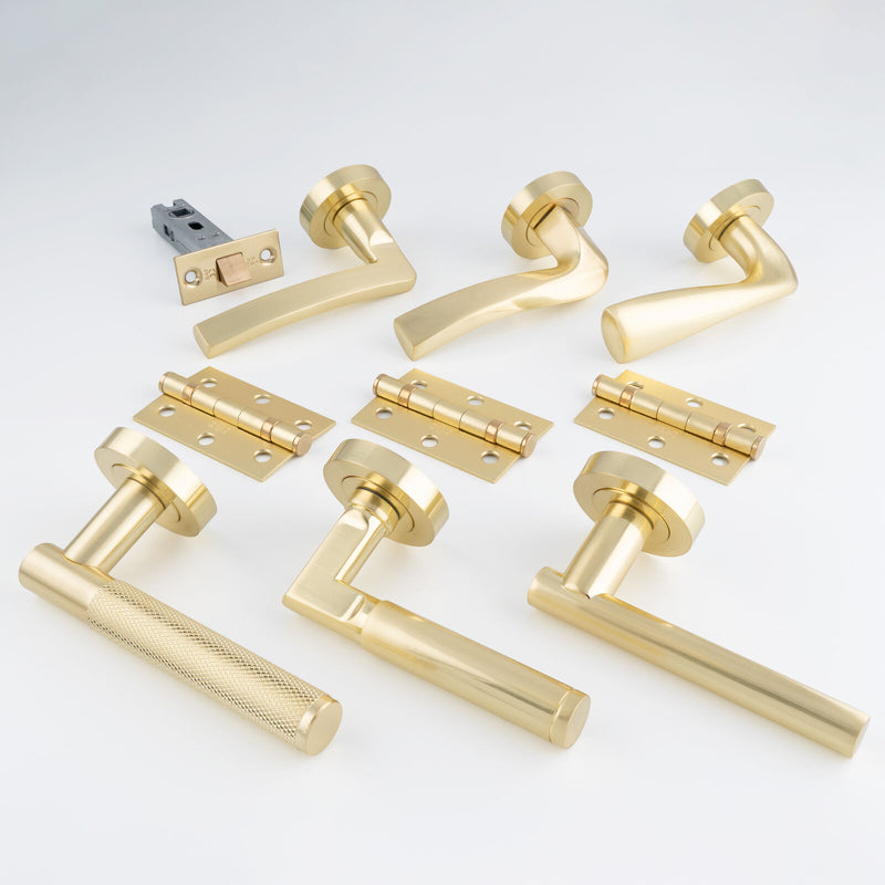 Door Handles on Round Rose Kits