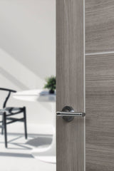 Quality image of Eco Ocean Door Handle Pack (Bathroom Set - 2.5" CE Bathroom Lock, 4" Fire Rated Hinges x3) - Satin Chrome/Polished Chrome | Sku. adpeco40scpc10 | available from Trade Door Handles.