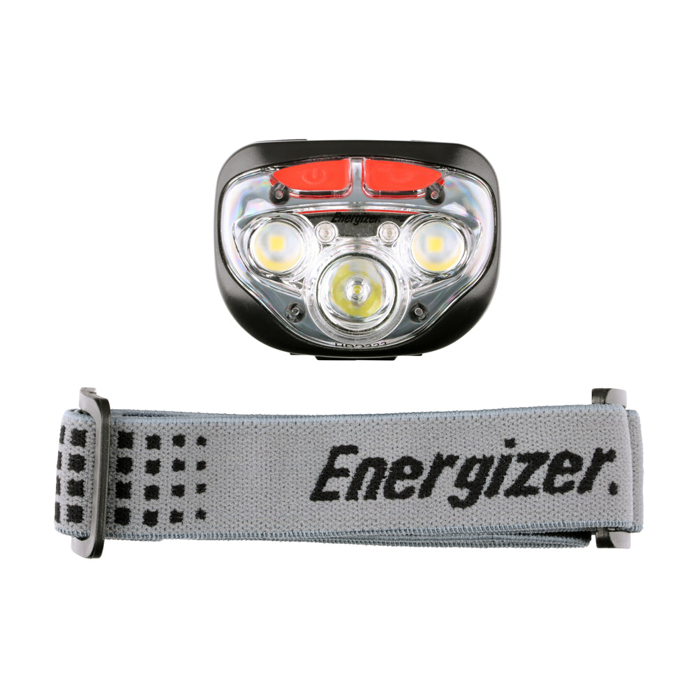 This is an image of Timco - EnergizerÃƒâ€šÃ‚Â® LED Vision HD+ Focus Headlamp - 400 Lumen Grey / 400 Lumen (1 Each Backing Card) ENR412802