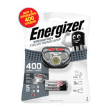 This is an image of Timco - EnergizerÃƒâ€šÃ‚Â® LED Vision HD+ Focus Headlamp - 400 Lumen Grey / 400 Lumen (1 Each Backing Card) ENR412802
