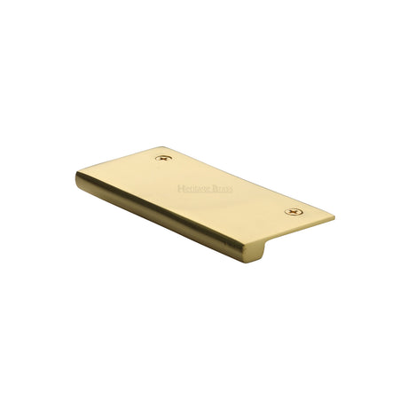 High quality image of Heritage Brass - EPT Edge Pull Cabinet Handle 50mm Polished Brass Finish | Sku. ept50-38-pb | Trade Door Handles, Kendal.