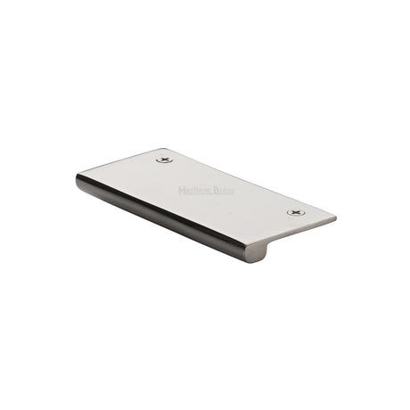 High quality image of Heritage Brass - EPT Edge Pull Cabinet Handle 50mm Polished Nickel Finish | Sku. ept50-38-pnf | Trade Door Handles, Kendal.