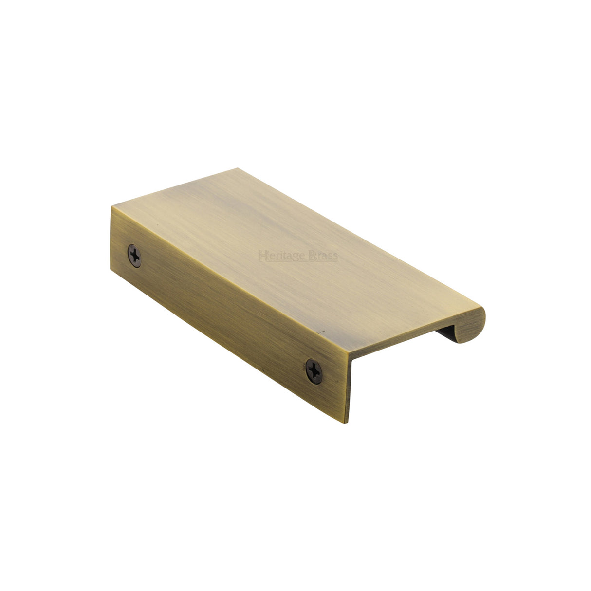High quality image of Heritage Brass - EPTR Edge Pull Cabinet Handle 50mm Antique Brass Finish | Sku. eptr50-44-at | Trade Door Handles, Kendal.