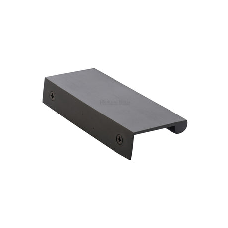 High quality image of Heritage Brass - EPTR Edge Pull Cabinet Handle 50mm Matt Bronze Finish | Sku. eptr50-44-mb | Trade Door Handles, Kendal.