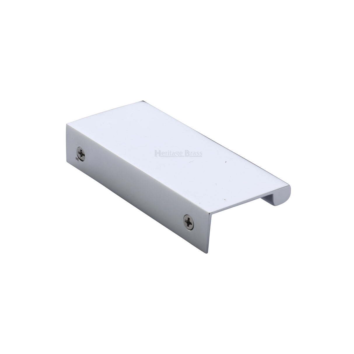 High quality image of Heritage Brass - EPTR Edge Pull Cabinet Handle 50mm Polished Chrome Finish | Sku. eptr50-44-pc | Trade Door Handles, Kendal.