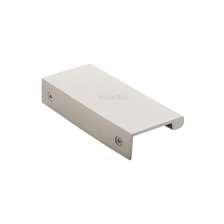 High quality image of Heritage Brass - EPTR Edge Pull Cabinet Handle 50mm Satin Nickel Finish | Sku. eptr50-44-sn | Trade Door Handles, Kendal.