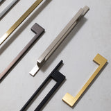 Quality image of Millhouse Brass Empire Slim Cabinet Pull Handle on Backplate 128mm - Matt Black | Sku. mhcnb17128mb | available from Trade Door Handles.