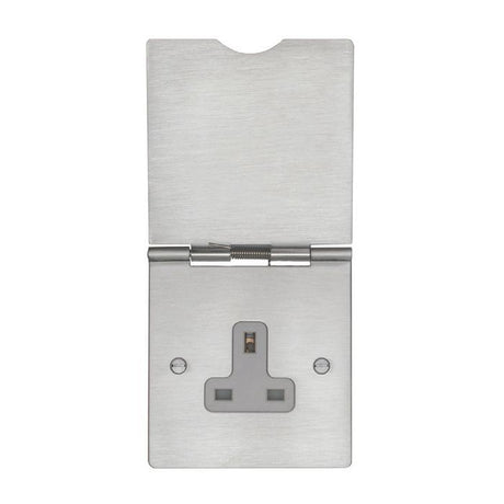 High quality image of Eurolite Floor Sockets 1 Gang Floor Socket - Satin Stainless Steel | Sku. fs4030ss | available to order from Trade Door Handles in Kendal.