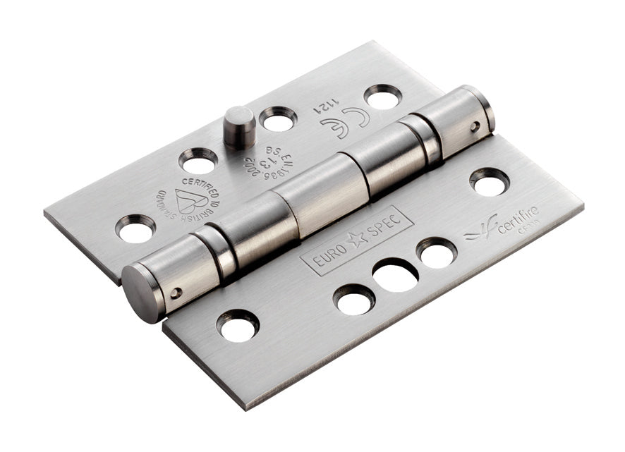 Eurospec - Enduro Grade 13 Ball Bearing Security Hinge 102 x 76mm - SSS hin1433sec13sss_1